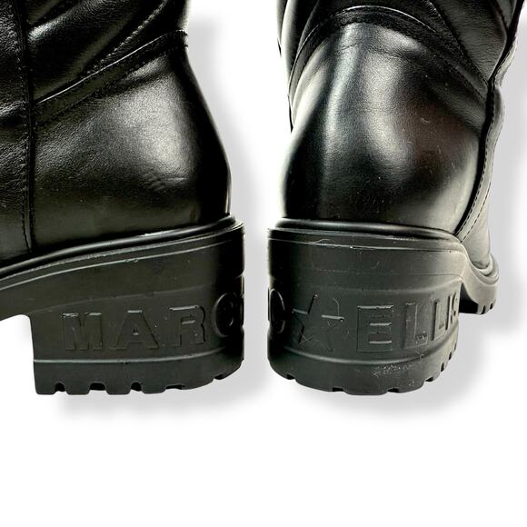 New Italian MARC ELLIS black leather motorcycle platform combat boots - Picture 12 of 16